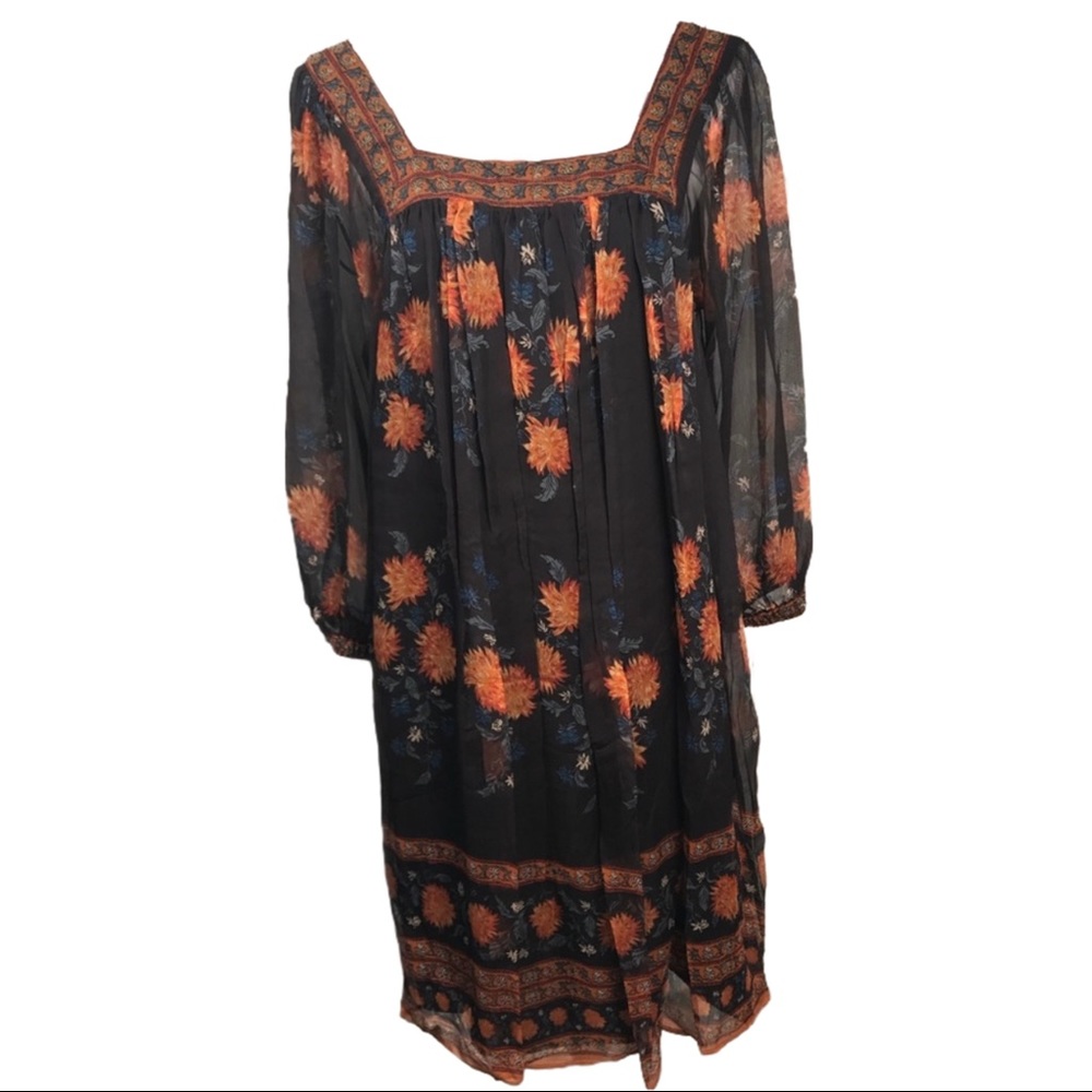 Massimo Dutti M peasant dress floral BOHO - Picture 3 of 3